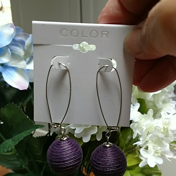 Purple Earrings by Color - Picture 2 of 3
